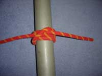 completed rolling hitch.