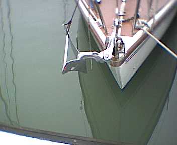 Anchor lashed securely
